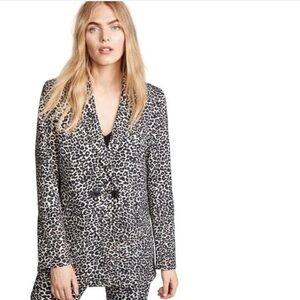 ANINE BING Leopard Animal Print Madeline Blazer Classic Double Breasted Sz M